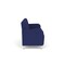 Lesro Siena Lounge Reception 3 Seat Tandem Seating No Center Arms, Brushed Steel, OH Cobalt Upholstery SN3101 - alternate 2